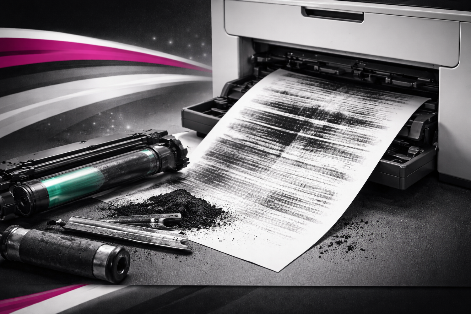 Принтер печатает полосами — причины и решение