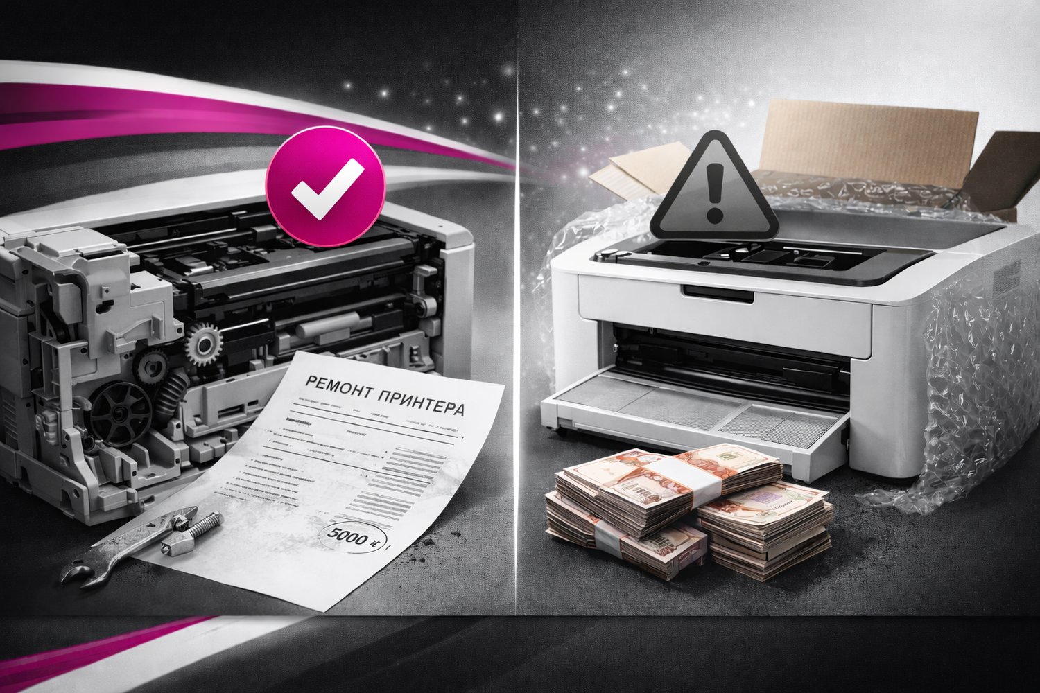 Когда ремонт принтера&nbsp; это выгодно?